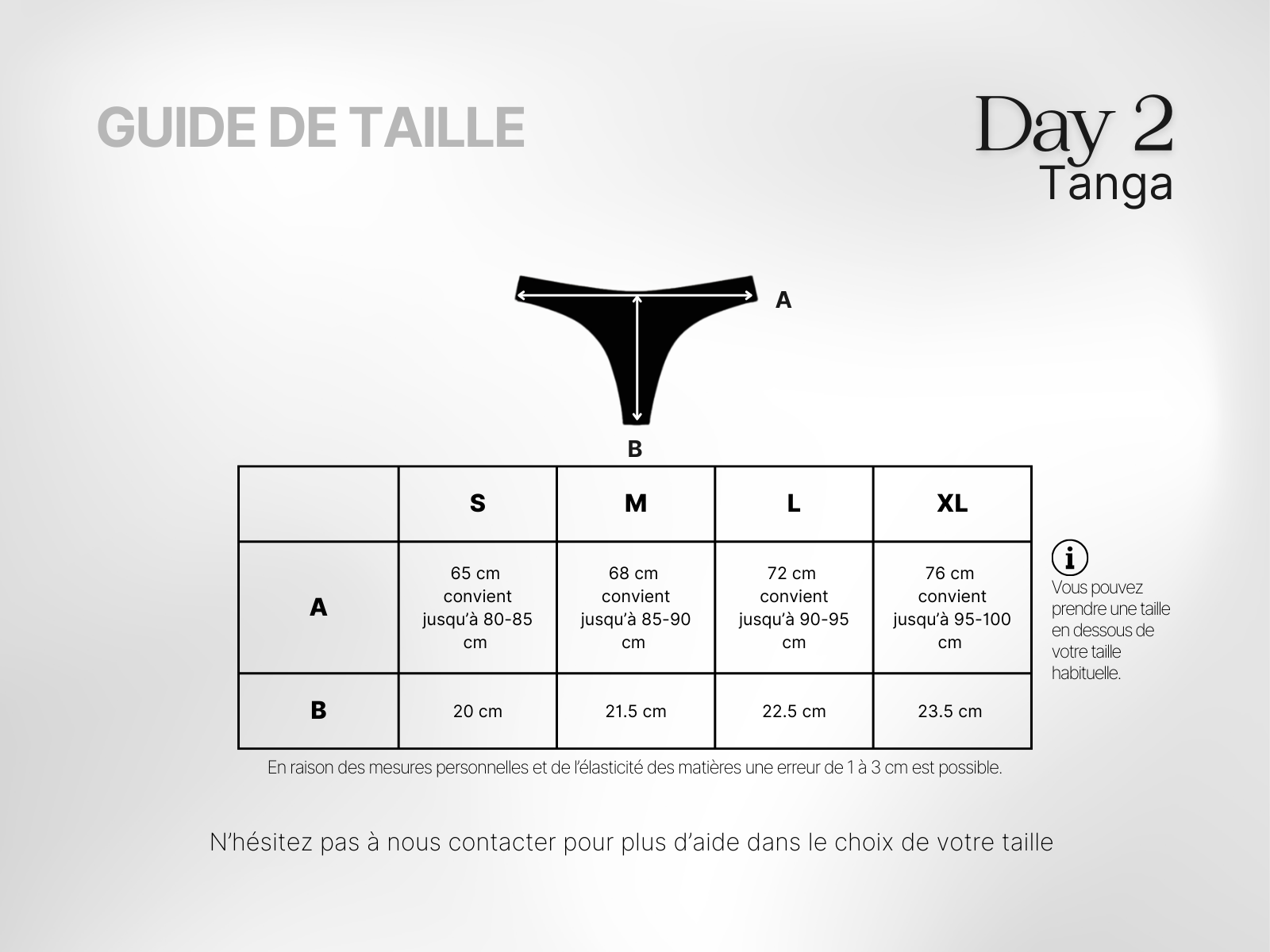 Guide des tailles