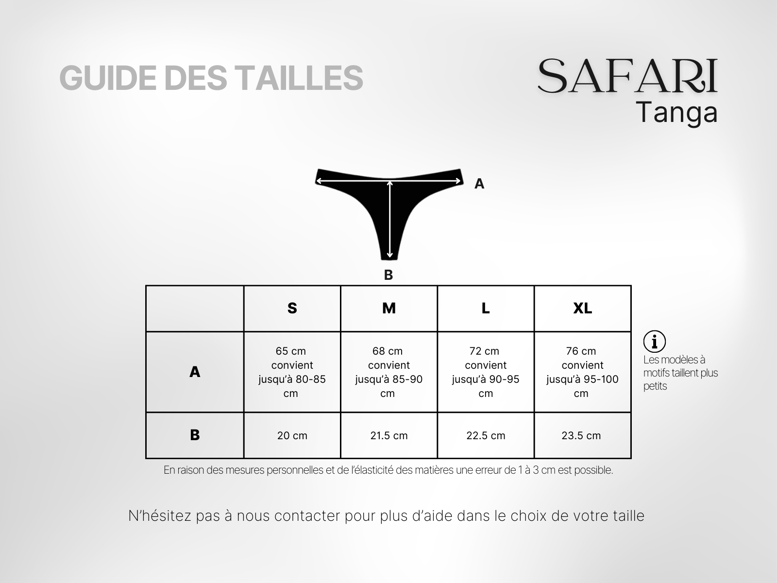 Guide des tailles