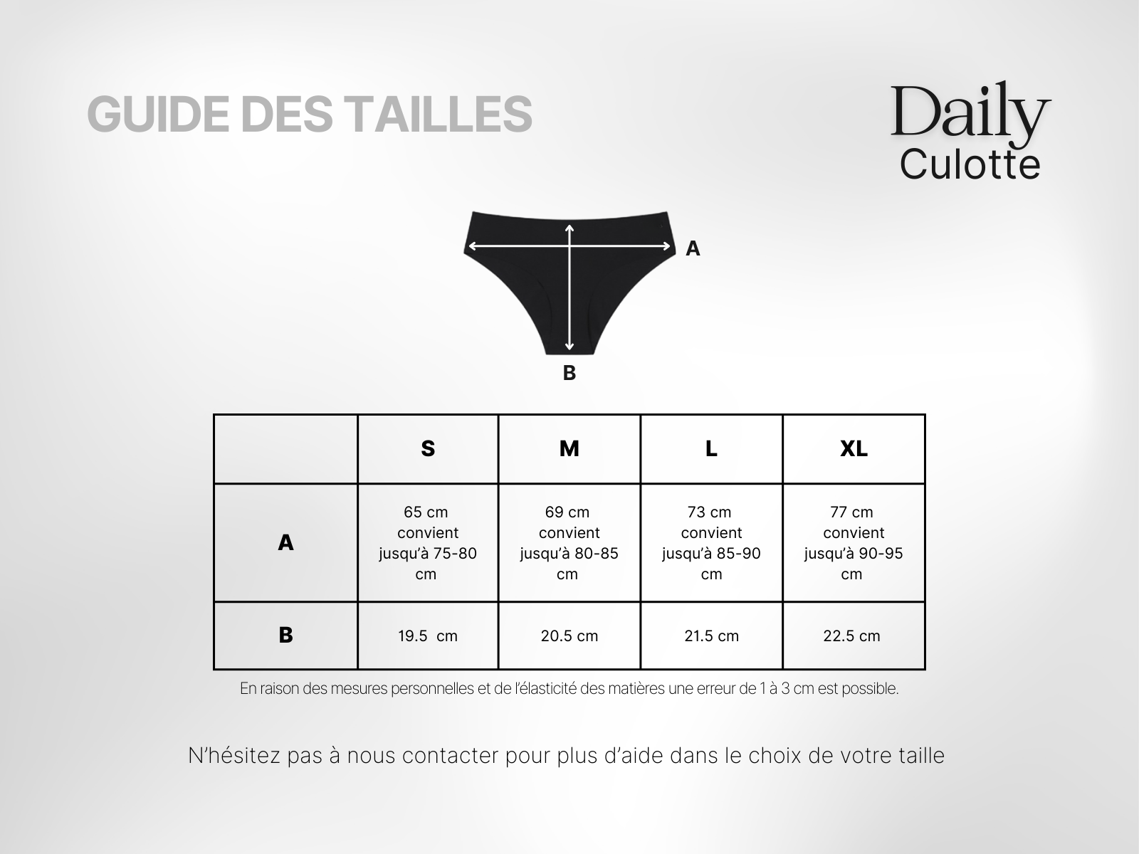 Guide des tailles