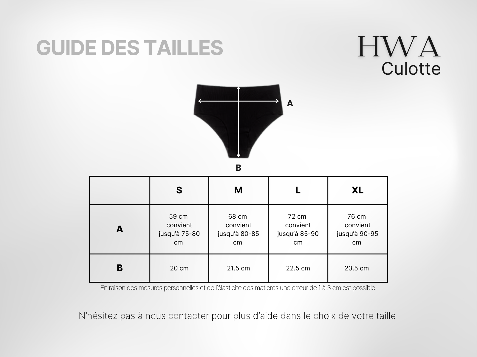 Guide des tailles