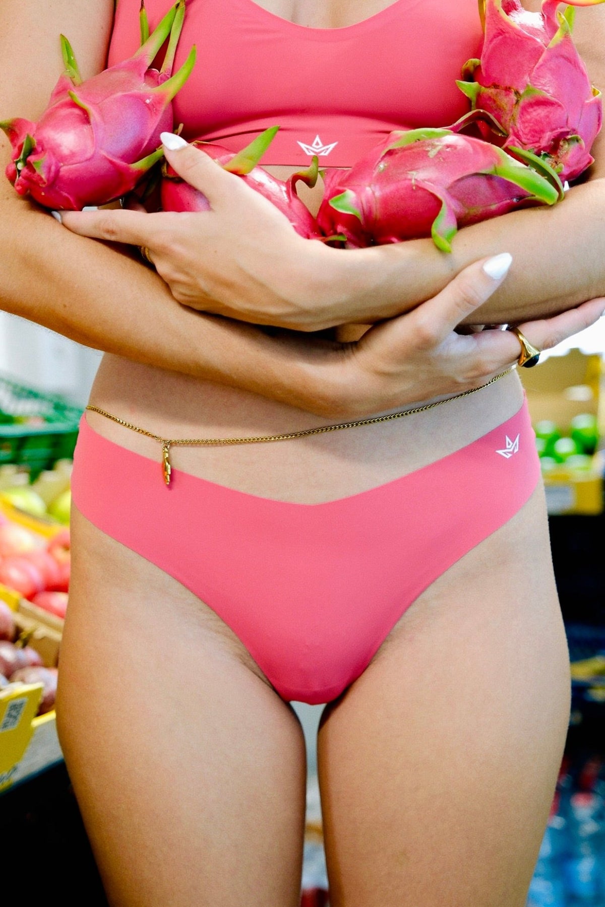 Tanga DAY2 rose (pitaya) sans couture — MISSOUK, sous-vêtement confortable La Réunion