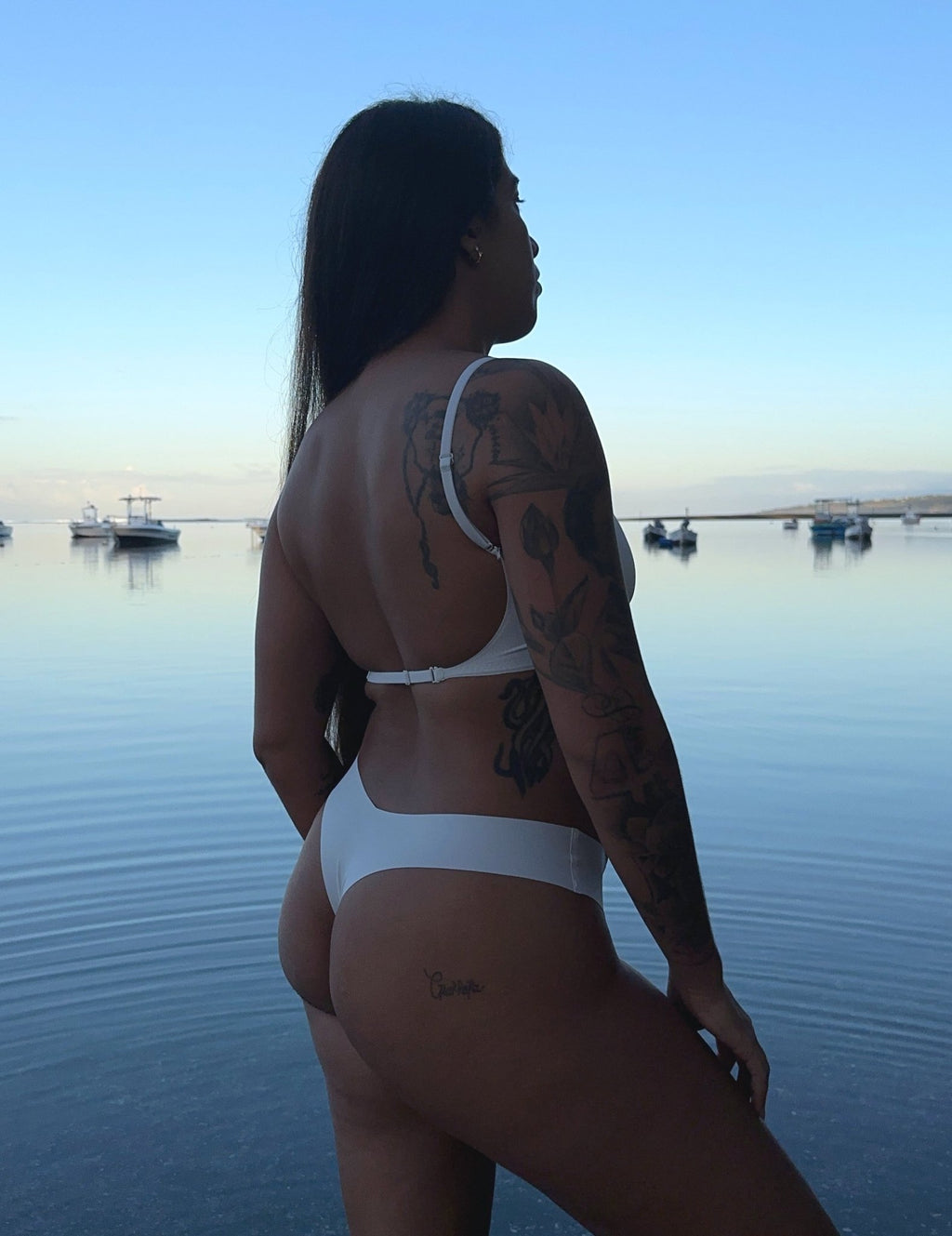 Tanga DAY2 blanc sans couture — MISSOUK, sous-vêtement confortable La Réunion